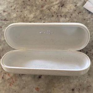 Oakley sunglasses case white leather